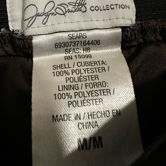 Jaclyn Smith Collection Blue Brown Pleated Skirt Medium - Picture 2 of 2